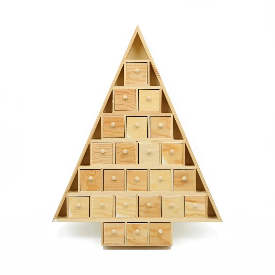 24 Çekmeceli Bitmemiş Advent Takvimi